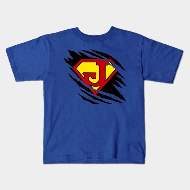 Super J Claw Mark Kids T-Shirt by NextLevelDesignz